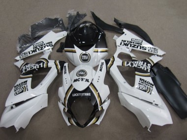 Shop 2007-2008 Suzuki GSXR 1000 Motorcycle Fairing - White Black Lucky Strike Motul Canada