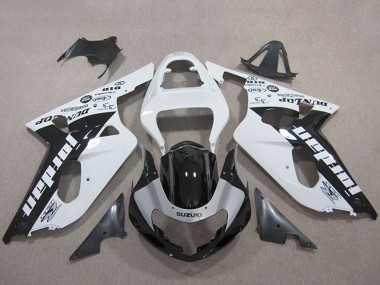 Shop 2001-2003 Suzuki GSXR 600 Motorcycle Fairings - White Glossy Black Jordan Canada