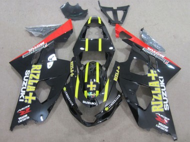 Shop 2004-2005 Suzuki GSXR 600 Motorcycle Fairings - Glossy Black Red Yellow Rizla Canada