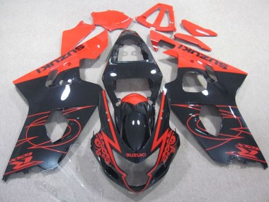 Shop 2004-2005 Suzuki GSXR 600 Motorcycle Fairings - Glossy Black Red Canada