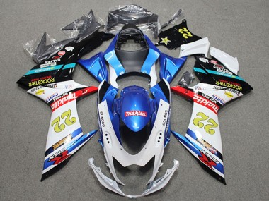 Shop 2011-2024 Suzuki GSXR 600 Motorcycle Fairings - Blue White Red Black Rockstar 22 Canada