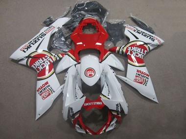 Shop 2011-2024 Suzuki GSXR 600 Motorcycle Fairings - White Red Motul Lucky Strike Canada