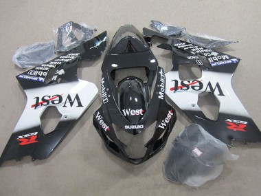Shop 2004-2005 Suzuki GSXR 750 Motorcycle Fairings - Glossy Black White West Mobil Canada