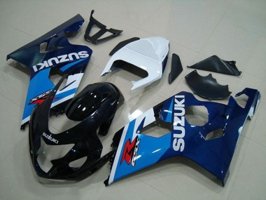 Shop 2004-2005 Suzuki GSXR 750 Motorcycle Fairings - White Blue Glossy Black Canada