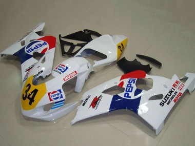 Shop 2004-2005 Suzuki GSXR 750 Motorcycle Fairings - White Blue Red Yellow Pepsi 34 Canada