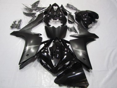 Shop 2007-2008 Yamaha YZF R1 Motorcycle Fairing - Glossy Black Matte Black Canada