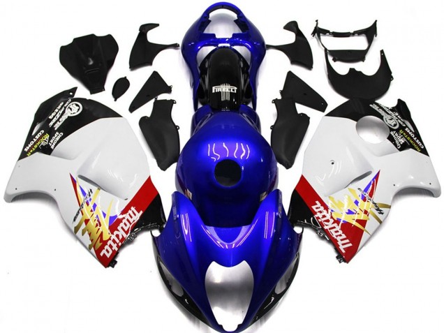 1997-2007 Blue and White Custom Logo GSXR 1300 Hayabusa Fairings