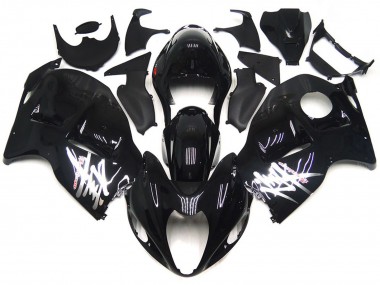 1997-2007 Gloss Black with Silver Decals GSXR 1300 Hayabusa Fairings