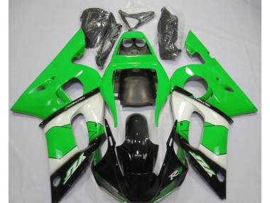 1998-2002 Green White and Black R6 Fairings