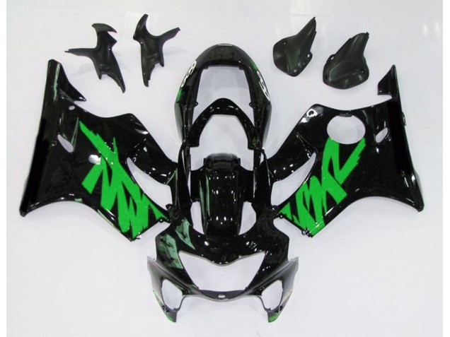 1999-2000 Gloss Black & Green CBR600 F4 Fairings 1999-2000 Gloss Black & Green CBR600 F4 Fairings