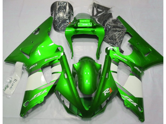 2000-2001 Electric Green & White R1 Fairings 2000-2001 Electric Green & White R1 Fairings
