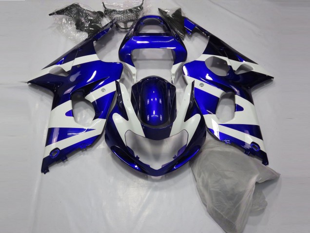 2000-2002 Gloss Blue & White GSXR 1000 Fairings 2000-2002 Gloss Blue & White GSXR 1000 Fairings