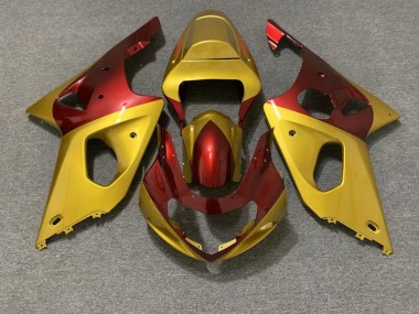 2000-2002 Gold and Red GSXR 1000 Fairings