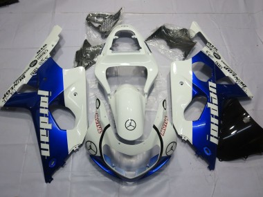 2000-2002 Jordan Blue and White GSXR 1000 Fairings