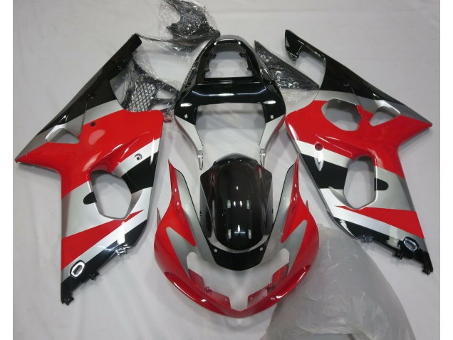 2000-2002 Red Silver OEM Style GSXR 1000 Fairings