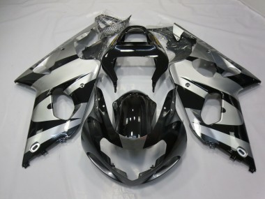 2000-2002 Silver and Black GSXR 1000 Fairings