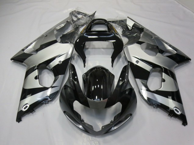 2000-2002 Silver and Black GSXR 1000 Fairings 2000-2002 Silver and Black GSXR 1000 Fairings