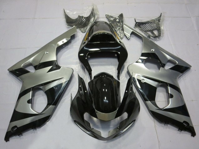 2000-2002 Silver and Black OEM Style GSXR 1000 Fairings 2000-2002 Silver and Black OEM Style GSXR 1000 Fairings
