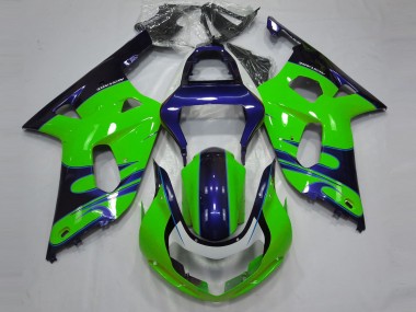 2001-2003 Gloss Green and Blue GSXR 600-750 Fairings