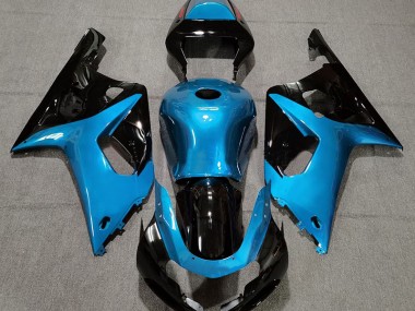 2001-2003 Gloss Light Blue and Black GSXR 600-750 Fairings