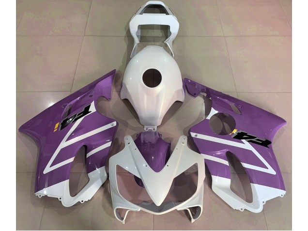 2001-2003 Gloss White and Purple CBR600 F4i Fairings