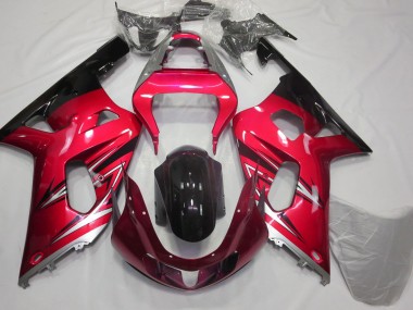 2001-2003 Red and Silver GSXR 600-750 Fairings