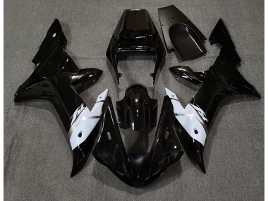 2002-2003 Gloss Black White and Silver R1 Fairings