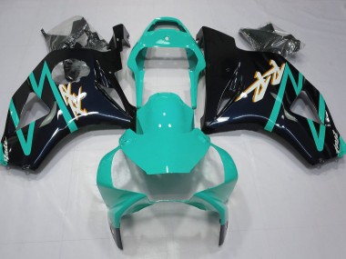 2002-2003 Gloss Black and Cyan CBR954RR Fairings