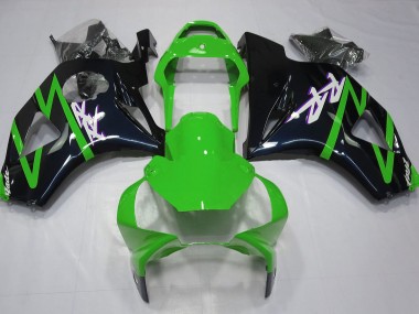 2002-2003 Gloss Black and Green CBR954RR Fairings