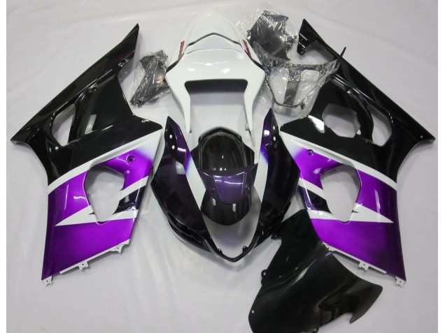 2003-2004 Gloss Purple and White GSXR 1000 Fairings