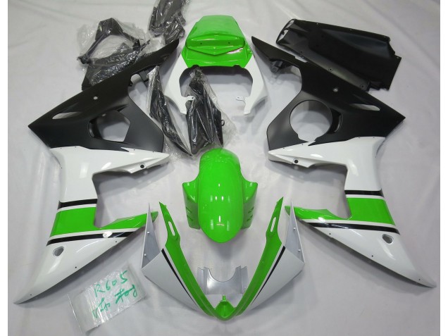 2003-2004 Gloss White and Green R6 Fairings