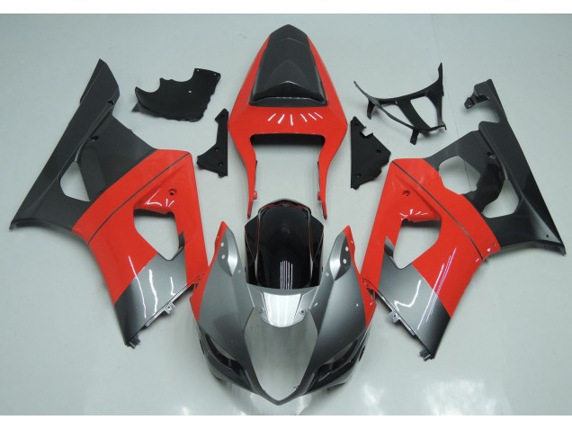 2003-2004 Red Silver and Black GSXR 1000 Fairings 2003-2004 Red Silver and Black GSXR 1000 Fairings