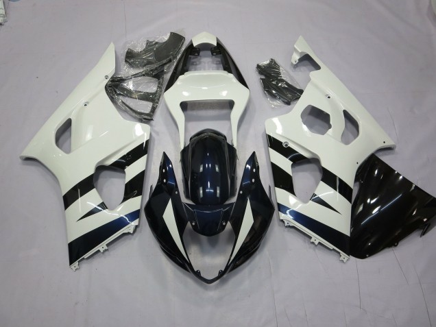 2003-2004 White and Black GSXR 1000 Fairings