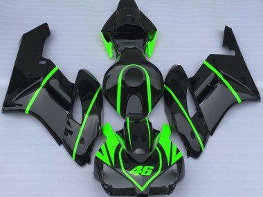 2004-2005 Gloss Black & High Viz Green CBR1000RR Fairings