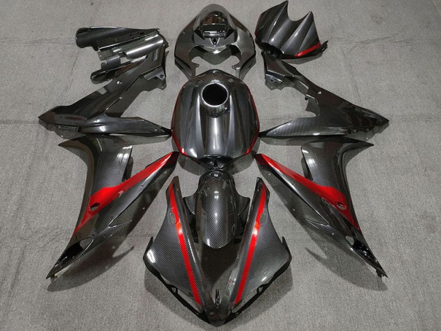 2004-2006 Carbon Fiber Style w Red R1 Fairings