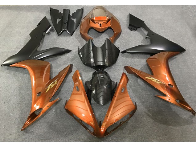 2004-2006 Gloss Orange and Carbon Fiber Style R1 Fairings 2004-2006 Gloss Orange and Carbon Fiber Style R1 Fairings