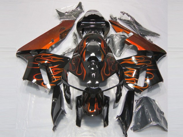 2005-2006 Burnt Orange Flame CBR600RR Fairings 2005-2006 Burnt Orange Flame CBR600RR Fairings