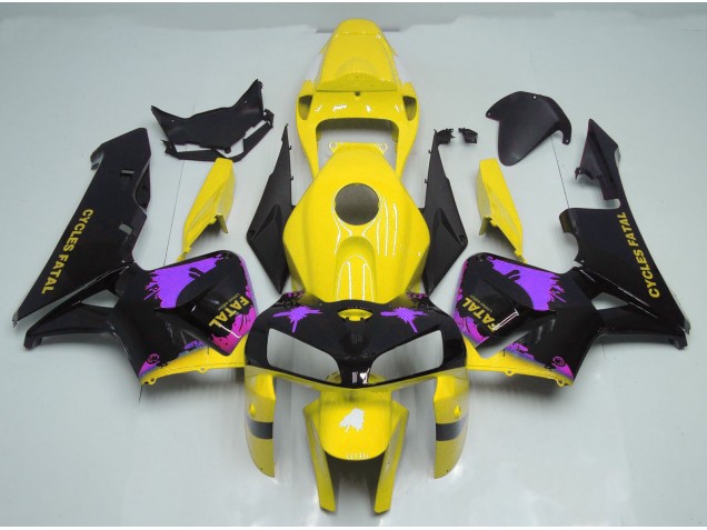 2005-2006 Gloss Yellow & Purple Splatter CBR600RR Fairings 2005-2006 Gloss Yellow & Purple Splatter CBR600RR Fairings