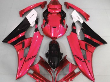 2006-2007 Gloss Red and Black R6 Fairings