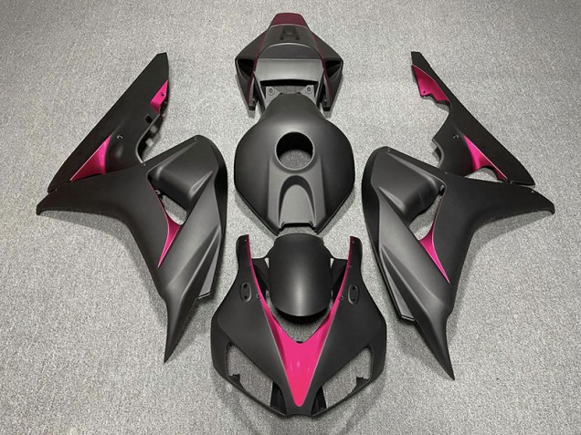 2006-2007 Matte Black and Pink CBR1000RR Fairings 2006-2007 Matte Black and Pink CBR1000RR Fairings
