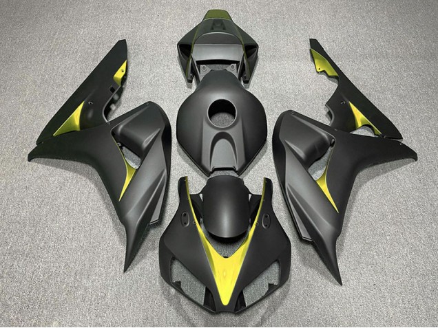 2006-2007 Matte Black and Yellow CBR1000RR Fairings 2006-2007 Matte Black and Yellow CBR1000RR Fairings