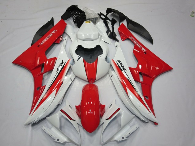 2006-2007 Red White OEM Style R6 Fairings 2006-2007 Red White OEM Style R6 Fairings