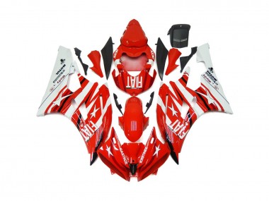 2006-2007 Red and White Star Fiat R6 Fairings