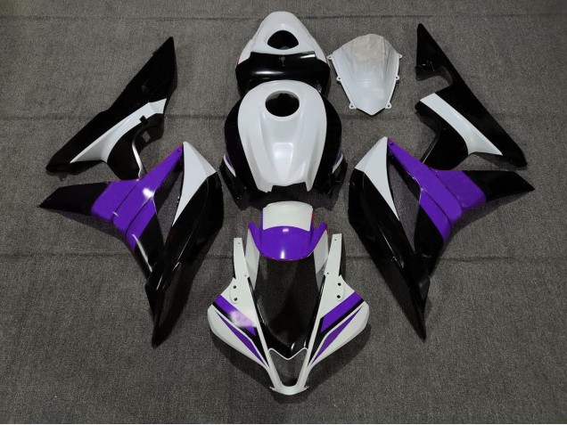 2007-2008 Black White and Purple CBR600RR Fairings