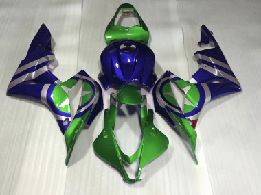 2007-2008 Blue Green Captain America CBR600RR Fairings