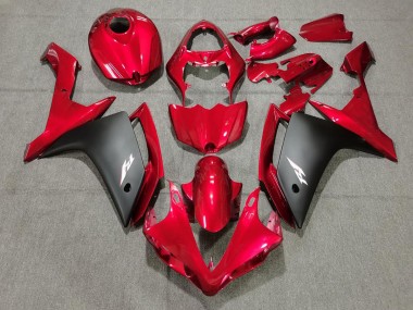 2007-2008 Candy Red & Black R1 Fairings