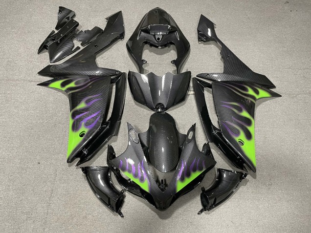 2007-2008 Carbon Fiber Style with Flames R1 Fairings 2007-2008 Carbon Fiber Style with Flames R1 Fairings