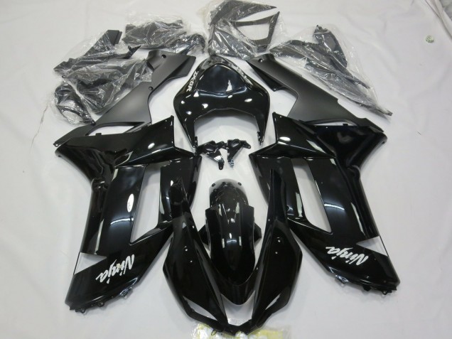 2007-2008 Gloss Black White decal ZX6R Fairings