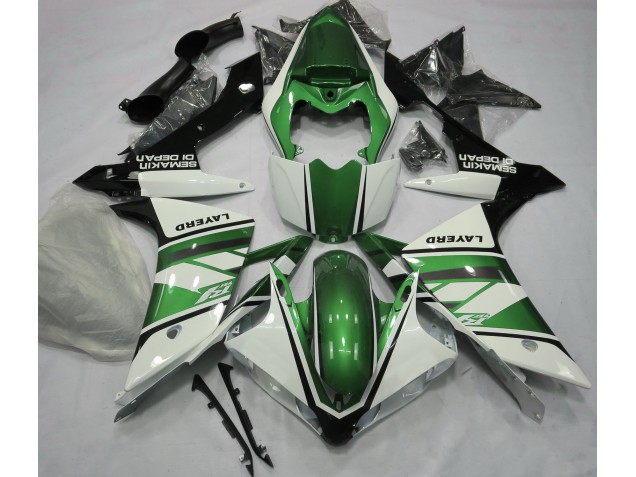 2007-2008 Gloss White and Green R1 Fairings 2007-2008 Gloss White and Green R1 Fairings