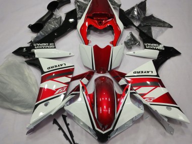 2007-2008 Gloss White and Red R1 Fairings